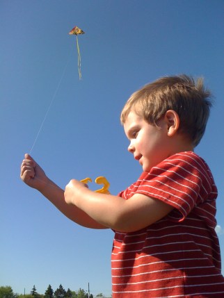 Austin Flying his Kite